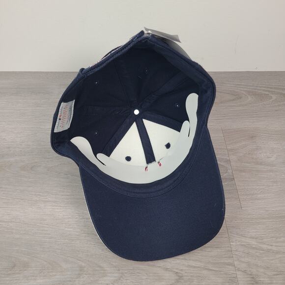 TEI MLB Adjustable Baseball Cap Hat Boston Redsox Navy White Red NWT - Picture 5 of 5